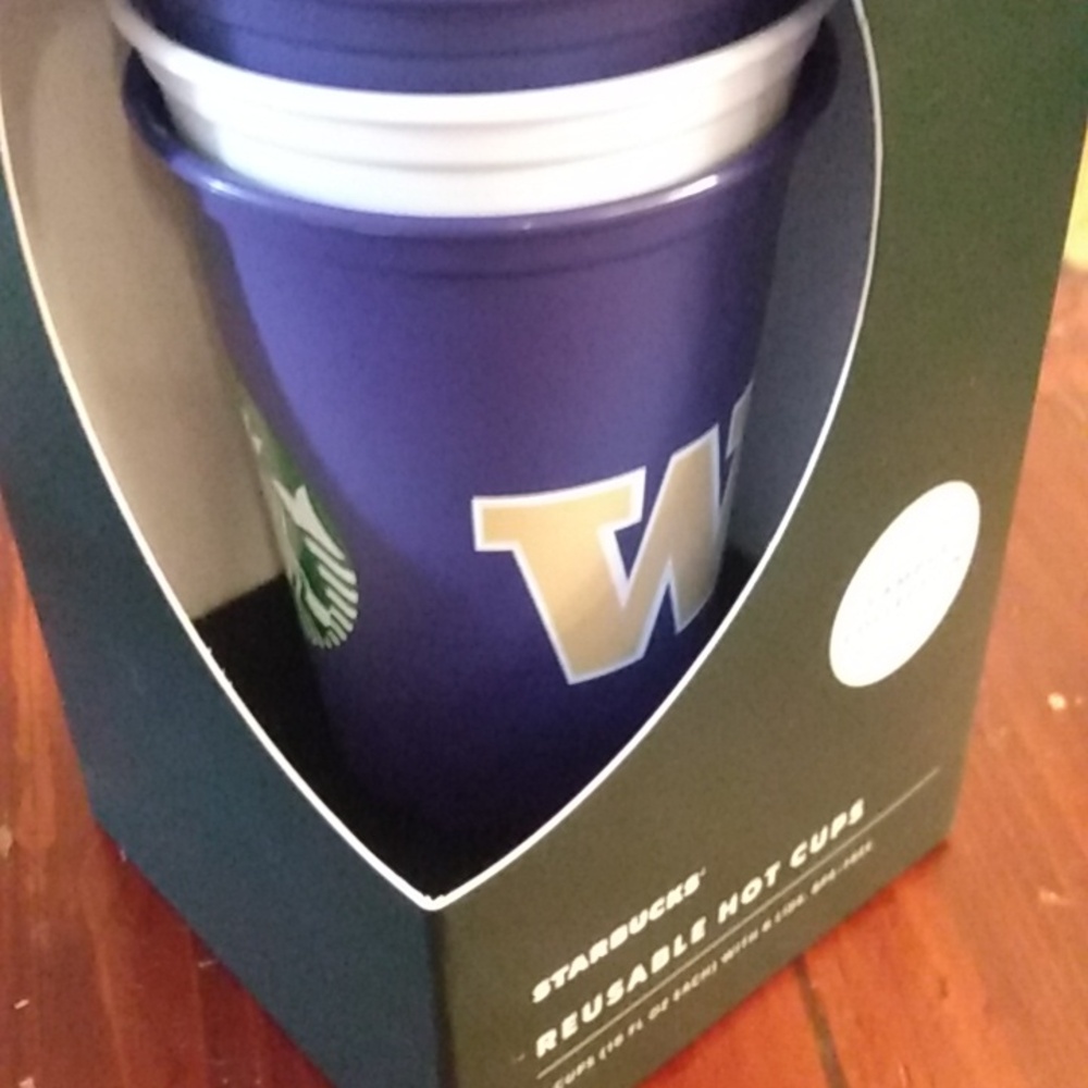 Brand New Limited Edition Starbucks Reusable Hot Cups Washington Huskies 6 - Picture 11 of 11